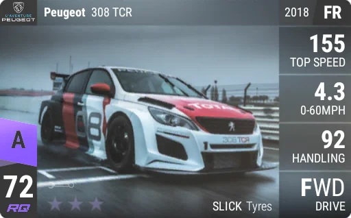 [a72] Peugeot 308 TCR 2018