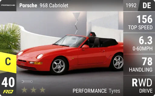 [c40] Porsche 968 Cabriolet 1992