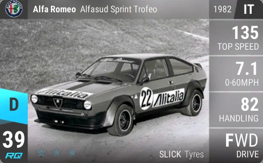 Alfa Romeo Alfasud Sprint Trofeo