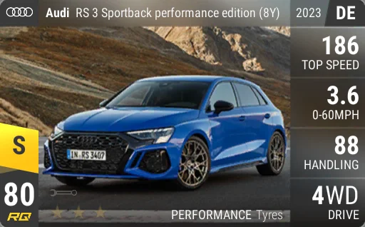 [s80] Audi RS 3 Sportback performance edition (8Y) 2023