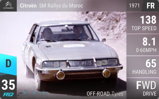 Citroen SM Rallye du Maroc