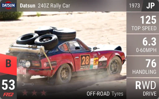 [b53] Nissan Datsun 240Z Rally Car 1973