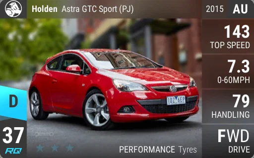 Holden Astra GTC Sport (PJ)