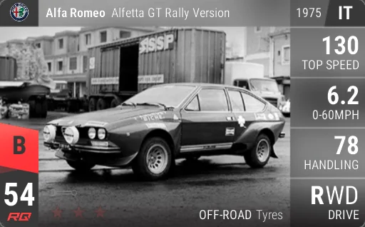 Alfa Romeo Alfetta GT Rally Version
