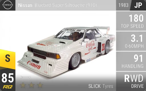 [s85] Nissan Bluebird Super Silhouette (910) 1983