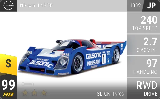 [s99] Nissan R92CP 1992 | Top Drives Club