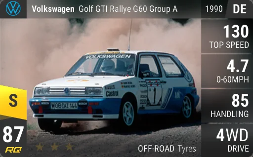 Volkswagen Golf GTI Rallye G60 Group A